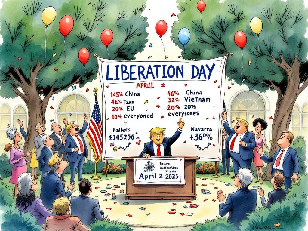 Trumpy-Wumpy's Liberation Day Rose Garden ceremony announcing reciprocal tariffs